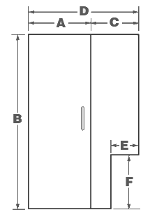 Glass Door and Notched Panel