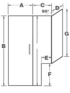 Glass Door and Notched Panel